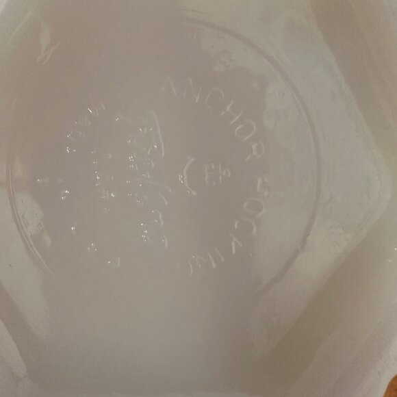 Anchor Hocking Fire King Milk Glass Grape Cookie‎ Jar Vintage Lidded Canister - Picture 8 of 8